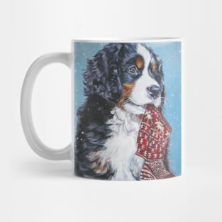 Bernese Mountain Dog Christmas Fine Art Painting Mug
